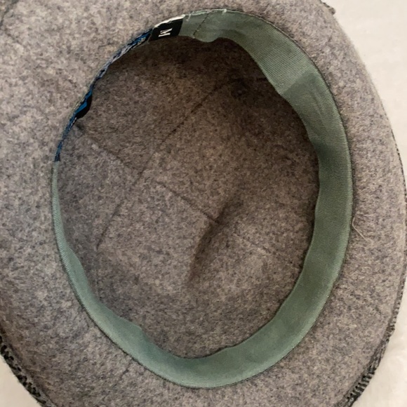 Goorin Bros | Wool Blend Herringbone Fedora Unstructured Hat Grey/Gray (M 7 1/8) - Picture 9 of 12